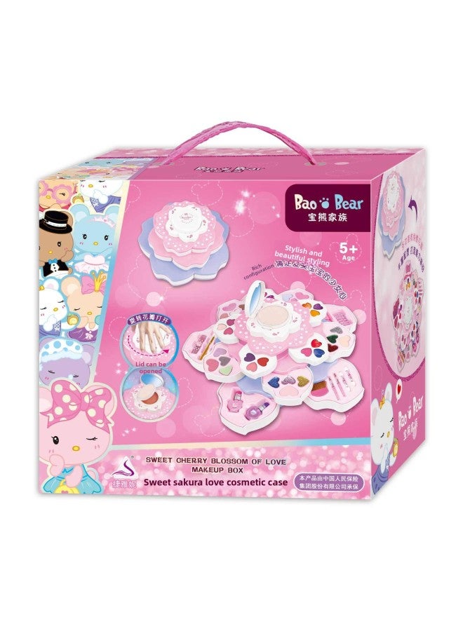 Self-operated Jieyanibao Bear Family Three-layer Lotus Children's Cosmetics Double-layer Lotus Girl Makeup Toys-Color:68838-Romantic Rotary Makeup Dance Shoes  - Image 5