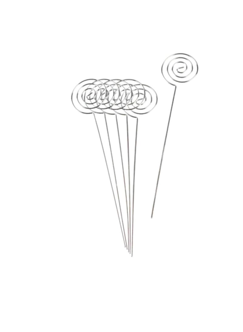 حامل بطاقات دائري فضي 6 بوصات 6 قطع - Image 3