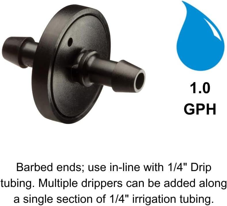 Rainbird ILD1010PKXS Drip Irrigation in-Line Dripper/Emitter, 1 Gallon Per Hour, 10-Pack - Image 2