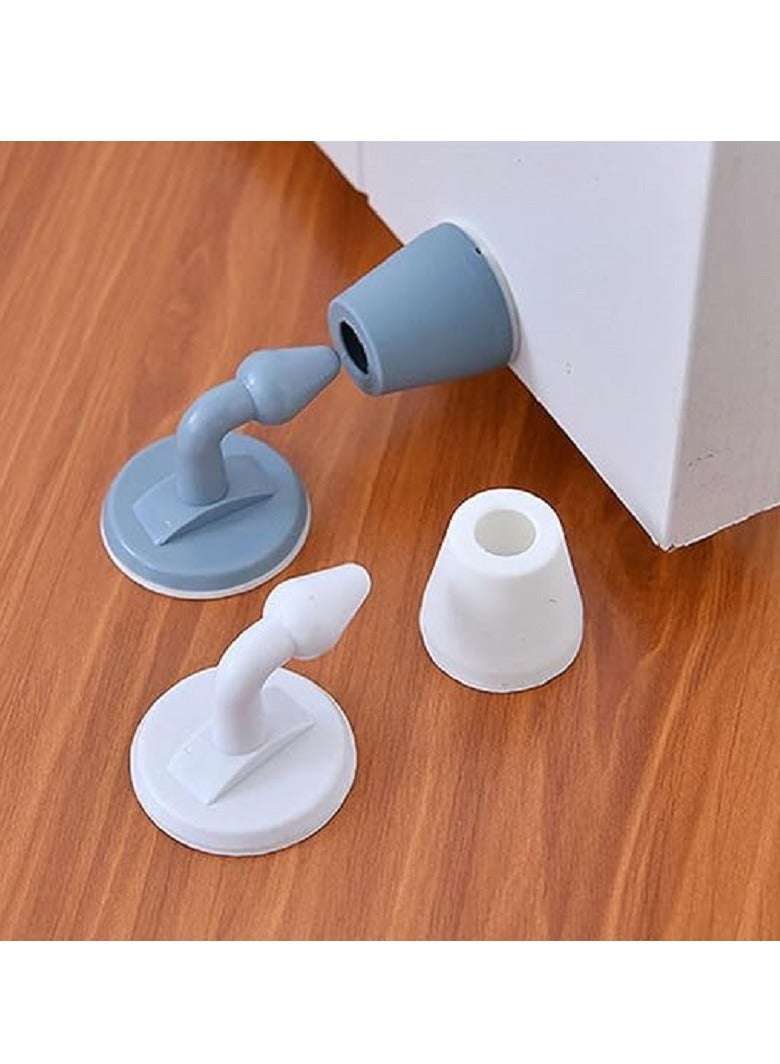 Silicone Door Stoppers Anti-collision Non-stick Suction Cup Stopper for Wall Corner Bathroom Bedroom Closet (2 Pack)  - Image 1