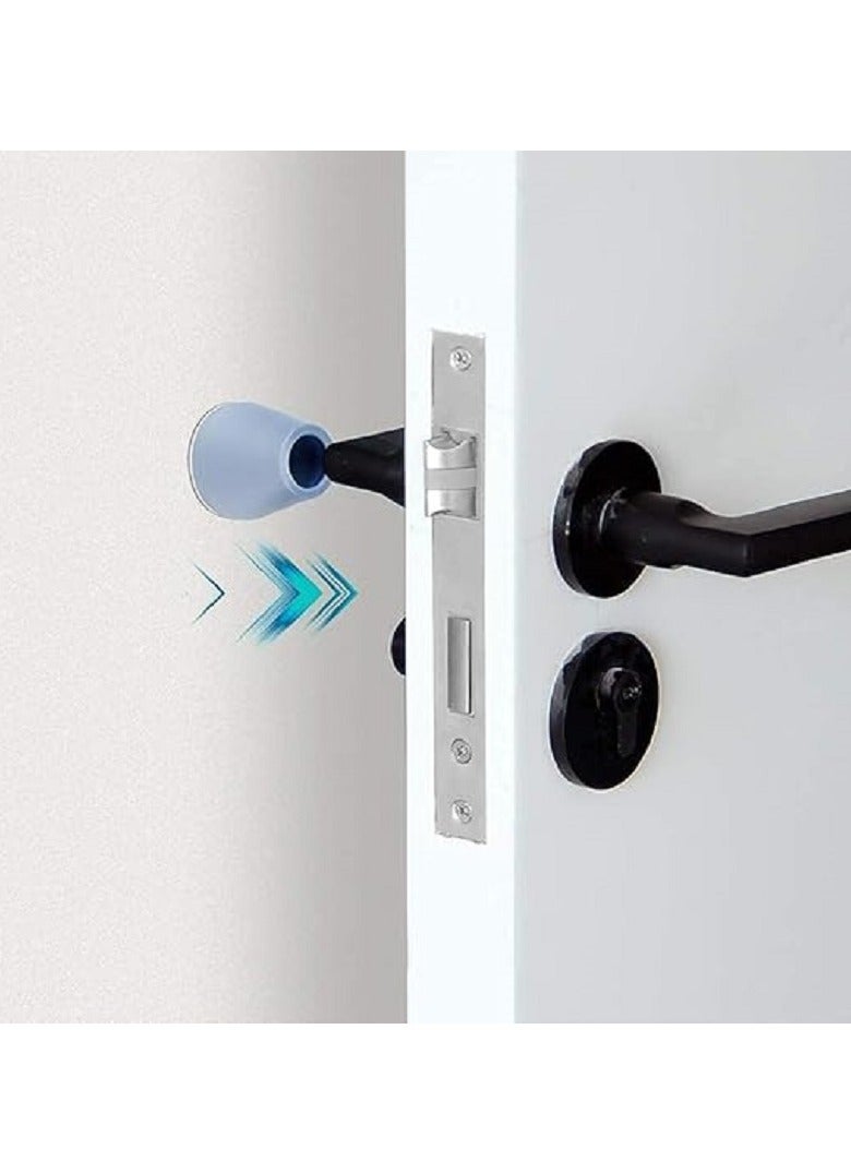 Silicone Door Stoppers Anti-collision Non-stick Suction Cup Stopper for Wall Corner Bathroom Bedroom Closet (2 Pack)  - Image 2