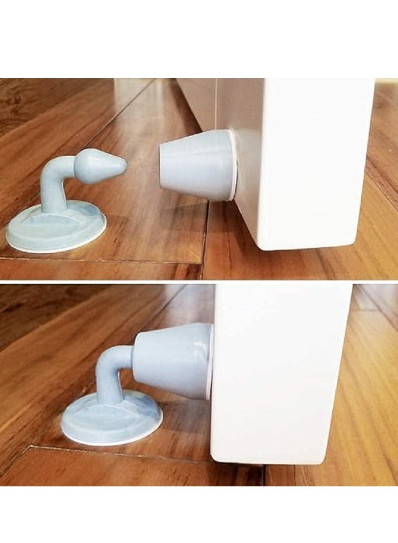Silicone Door Stoppers Anti-collision Non-stick Suction Cup Stopper for Wall Corner Bathroom Bedroom Closet (2 Pack)  - Image 4