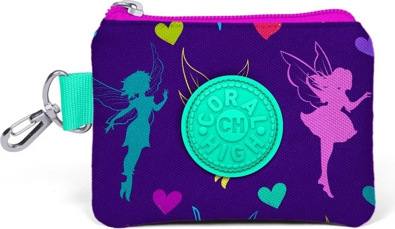 CORAL HIGH Kids Lavender Purple Fairy Patterned Coin Purse 21749