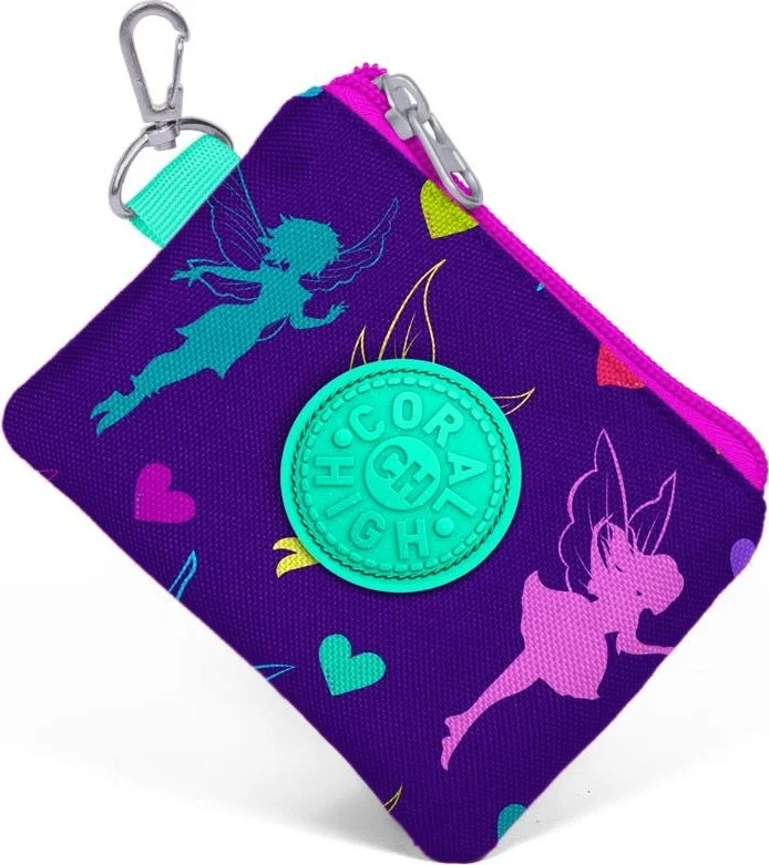 CORAL HIGH Kids Lavender Purple Fairy Patterned Coin Purse 21749