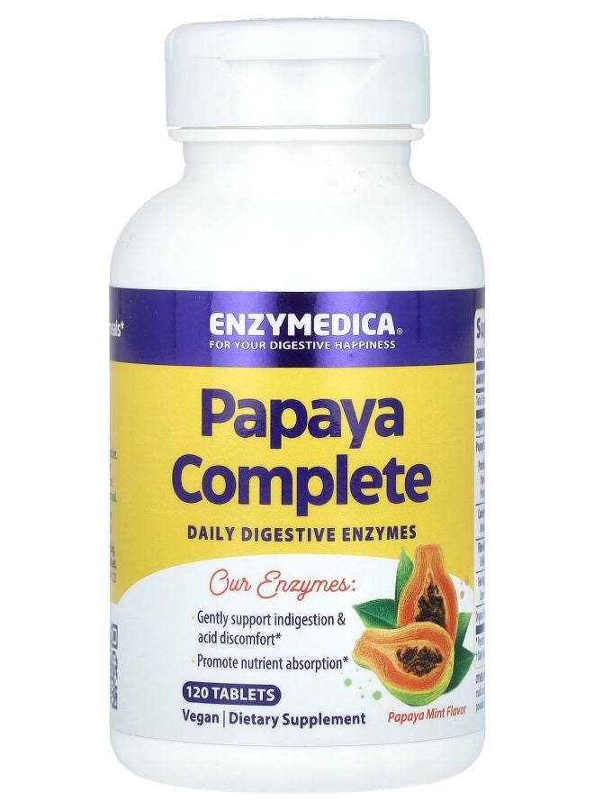 ENZYMEDICA Papaya Complete Papaya Mint 120 Tablets