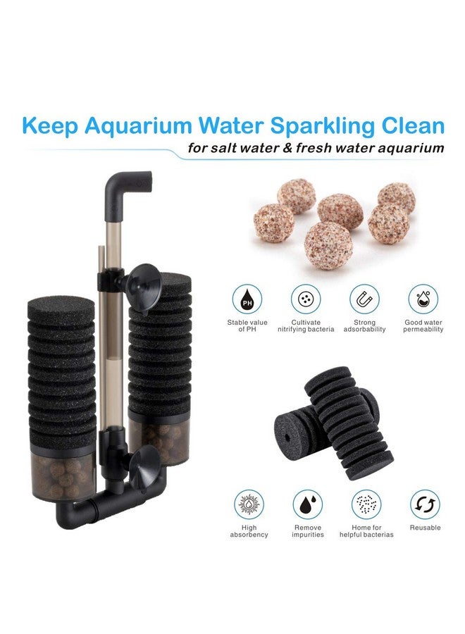 هايغر فلتر إسفنجي مزدوج لحوض السمك من هيجر، يأتي مع إسفنجتين احتياطيتين (S) - Image 4