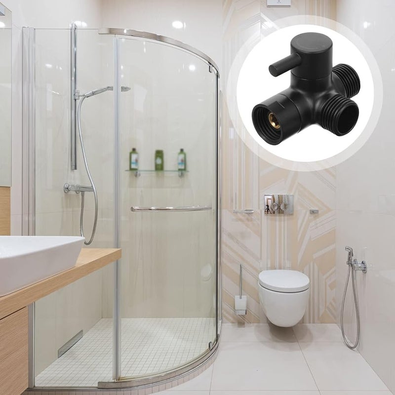 Black Faucet Adapter Tee Diverter Valve Sink Water Spigot Replacement Part - Image 3