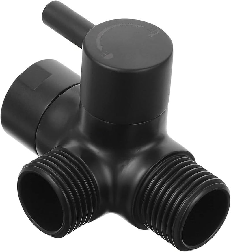 Black Faucet Adapter Tee Diverter Valve Sink Water Spigot Replacement Part - Image 2