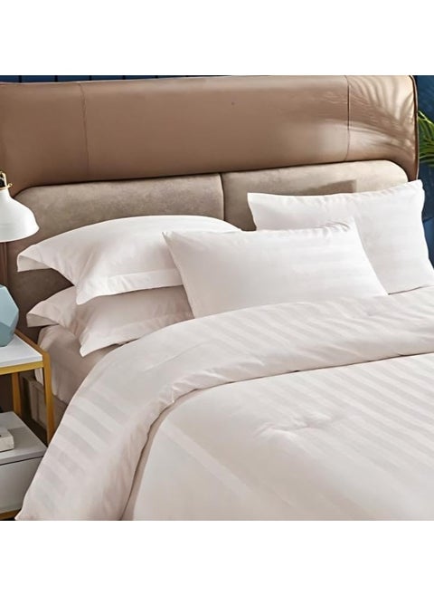 Double quilt set, two-sided mattress, consisting of 7 pieces,  Hotel Stripe comforter 7 pcs , microfiber, comforter size 240 by 260 cm