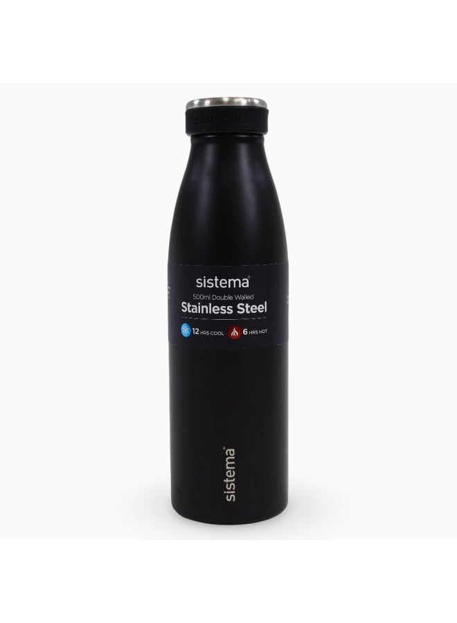 Sistema Stainless Steel Insulated Bottle - Black