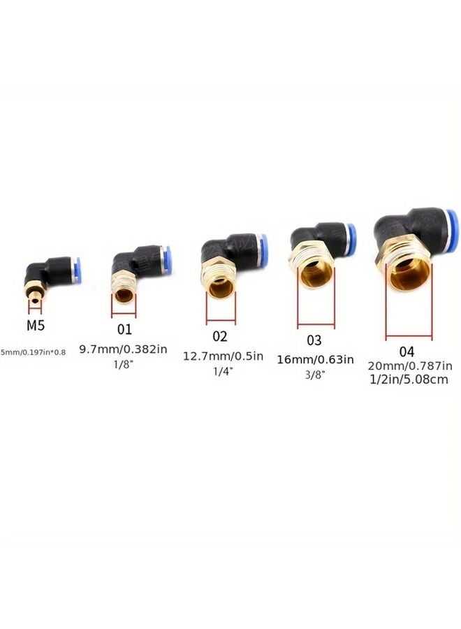 PL6 02 Model 20PCS L Shape Right Angle Elbow Quick Connector For Copper Hose Air Pipe - Image 5
