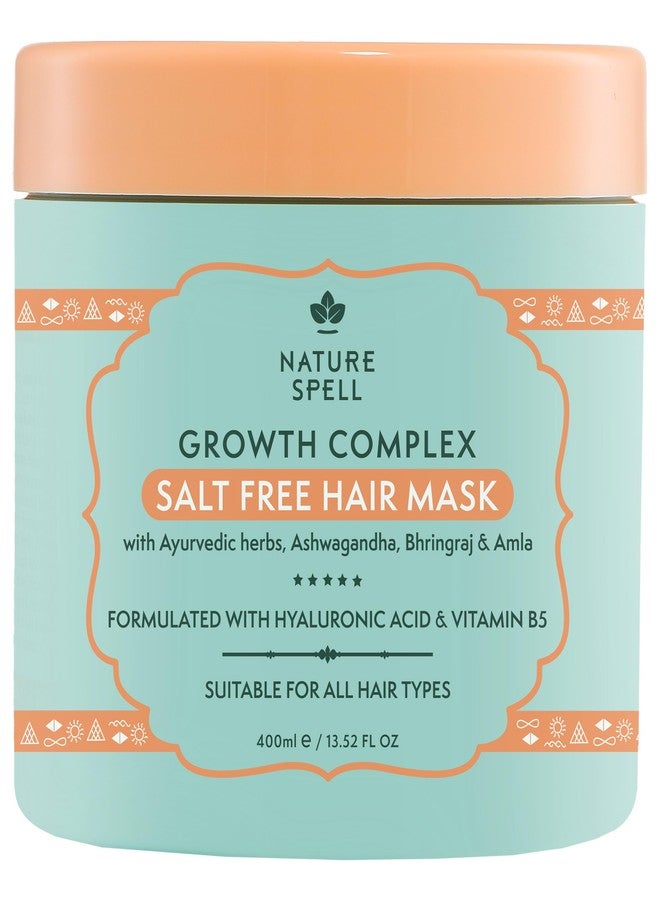 Nature Spell Hair Growth Mask, Deep Conditioner for Dry and Damaged Hair, Strengthens & Repairs Dull Tresses, with Hyaluronic Acid, Coconut Oil and Shea Butter, Colour Safe, Vegan, 400 ml - Image 2