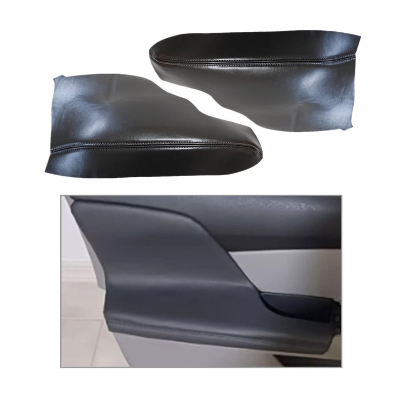 FZJDSD 2pcs Gray Auto Door Panel Armrest Cover Replacement Compatible with Honda Odyssey 2011 2012 2013 2014 2015 2016 2017 Microfiber Leather Car Door Armrest Replacement AntiScratch