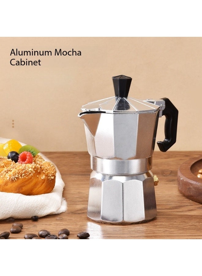 Stovetop Espresso Maker, Aluminum 3-cup Premium Moka Pot for Classic Espresso, Manual Italian Coffee Maker for Home and Camping, Easy to Operate and Quick Cleanup  - Image 5