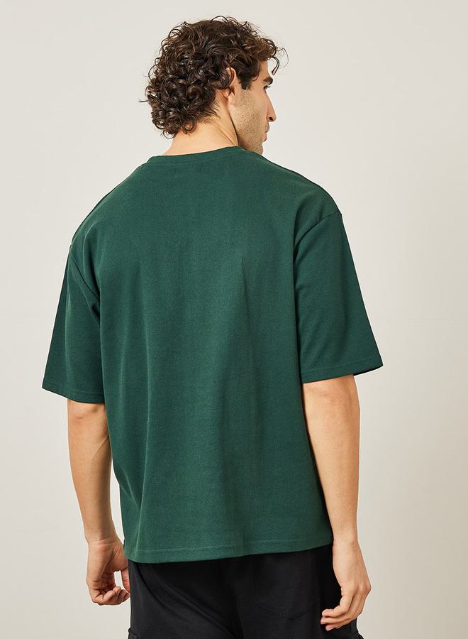 Styli Oversized Embroidered Slogan Interlock T-Shirt - Image 4