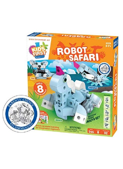 Kids First Robot Safari Introduction To Motorized Machines Science Experiment Kit For Ages 5 To 7 Build 8 Robotic Animals Including A Unicorn Llama Narwhal & More
