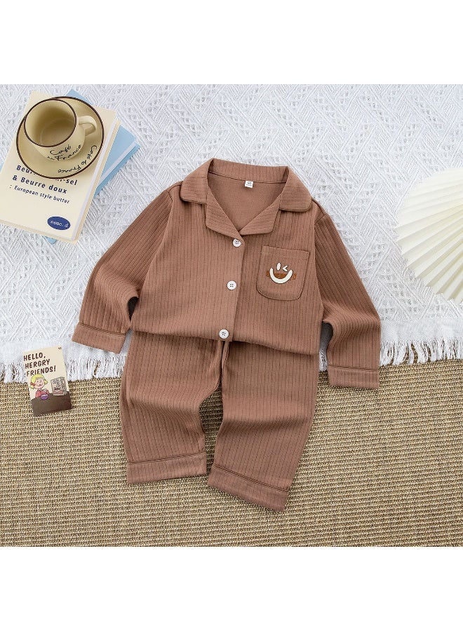 Spring Autumn Kids Homewear Cardigan Boys Girls Pajamas Children Long Sleeve Trousers Pajamas Pajama Pants Set Comfortable - Image 1