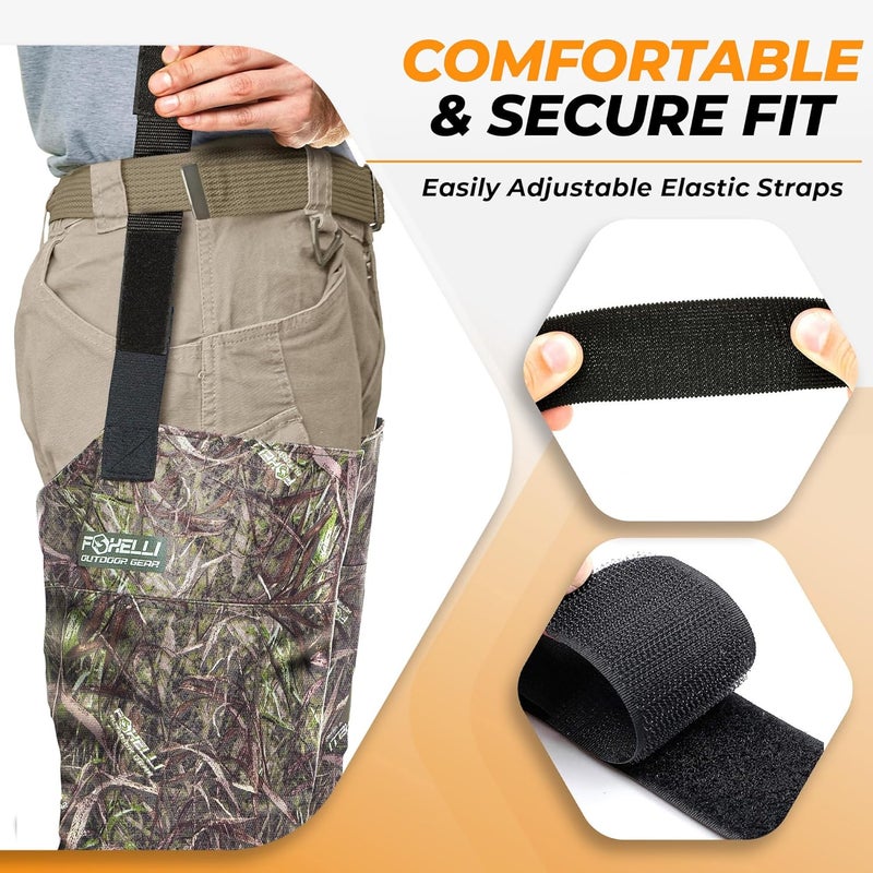 Foxelli Hip Waders – Waterproof Camo Waders for Men & Women with Boots, Lightweight Wading Hip Boots for Fishing & Hunting - Image 4