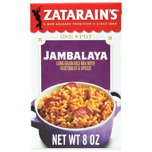 ZATARAIN'S Zatarains Rice Mix Jambalaya Long Grain Rice with Onions Bell Peppers Garlic Paprika and Red Peppers Just Add Meat for EasyPrep New Orleans Style Rice Meal 8 oz - Image 1