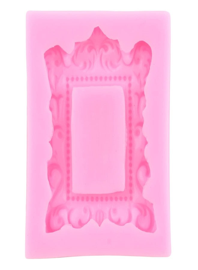 Mujiang Photo Frame Fondant Molds Vintage Frame Molds Picture Frame Silicone Mold Wreath Chocolate Molds For Cake Decorating Candy Polymer Clay Gum paste Set Of 4 - Image 5
