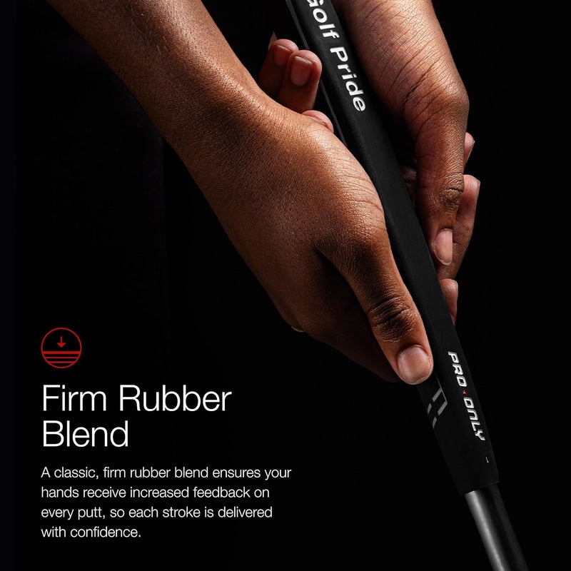 Golf Pride Pro Only Golf Grip - Putter Grip for Hand Placement - All-Rubber Construction for Firm Feel - Traditional Streamlined Shape - Image 2