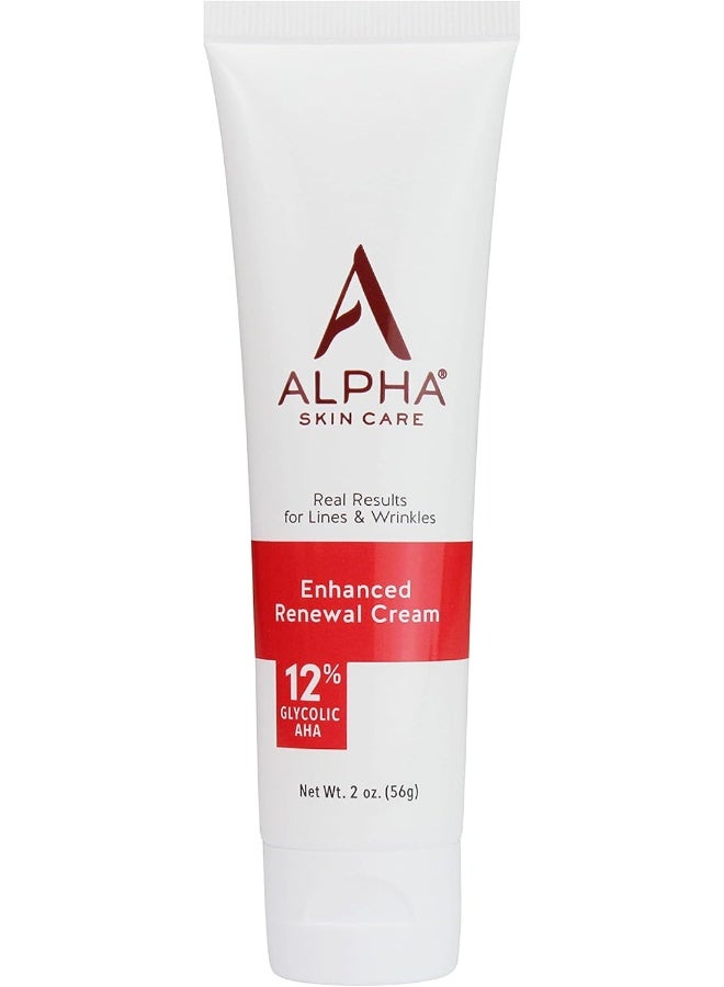 Alpha Skin Care - Enhanced Renewal Cream, 12% Glycolic AHA, Real Results for Lines and Wrinkles - Image 1