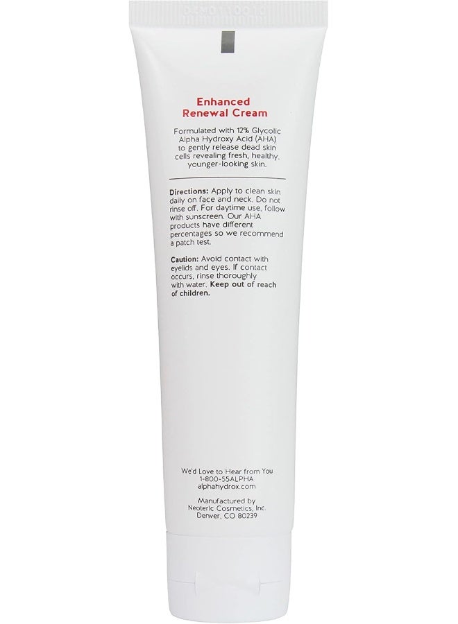 Alpha Skin Care - Enhanced Renewal Cream, 12% Glycolic AHA, Real Results for Lines and Wrinkles - Image 2