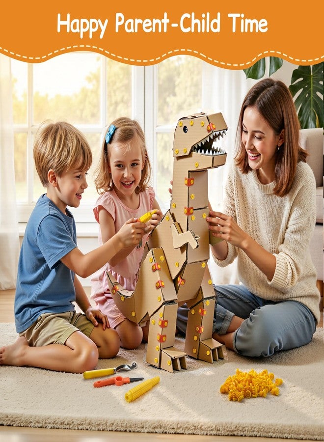 stochastic box Kids Cardboard Cutter Safe Tool Set 150 Pcs Cardboard Construction Kit for Todder with Storage Box,Creative Educational Toys Gift for Boys Girls - Image 5