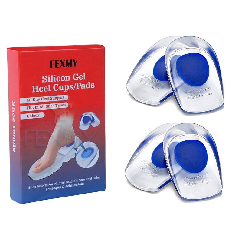 FEXMY Orthopedic Heel Pads For Heel Pain Relief |Heel Insole For Extra Cushioning & Comfort | Slim Designed Heel Cushions For Shock Absorption | Plantar Fasciitis SupportLarge (8 to 11 UK) Pack of 1) Large (8 to 11 UK) Pack of 2) - Image 1