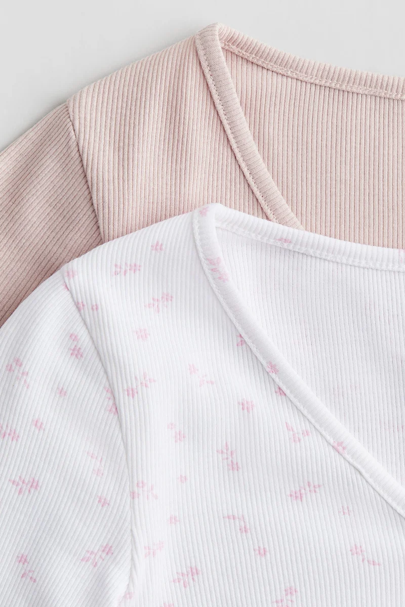H&M 2-pack long-sleeved ribbed tops