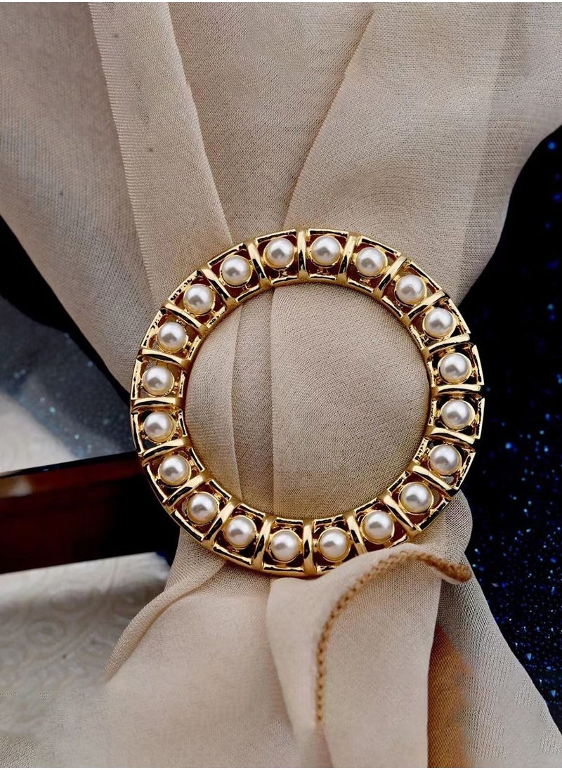 RARELY - 2Set Fashion Women Circle Scarf Buckle Brooch Ring Shawl Clip Jewelry Accessories - Image 1