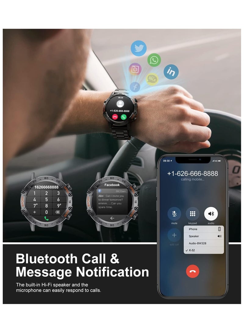 General Smartwatch (answer/dial calls), 100 sport modes, 5ATM waterproof fitness watch, heart rate / SpO2 / blood pressure for Android and iOS, 1.39" HD DIY screen smartwatch  - Image 2