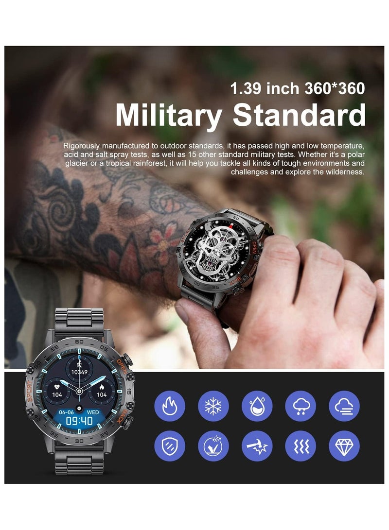 General Smartwatch (answer/dial calls), 100 sport modes, 5ATM waterproof fitness watch, heart rate / SpO2 / blood pressure for Android and iOS, 1.39" HD DIY screen smartwatch  - Image 4