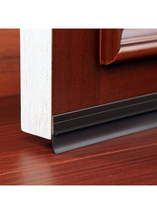 ROBUSTLINE Self Adhesive Door Bottom Seal Rubber Black 100Cm With Sticker Under Door Seal For Exterior/Interior Doors Door Seal Sound Proof Under Door Draft Blocker Dust And Noise Repellent 
