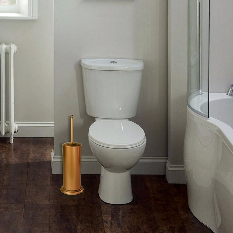 DOWRY Anti-Hand Off Toilet Plunger with Holder for Bathroom,Powerful Efficient Force Suction Cup,Heavy Duty, Deep Cleaning, Bright Gold - Image 5
