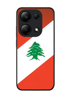 Stylizedd Rugged Black Edge Case for Xiaomi Redmi Note 13 Pro 4G / Xiaomi Poco M6 Pro 4G, Slim fit Flexible Anti Drop Thin Cover -  Flag Of Lebanon  - Image 1