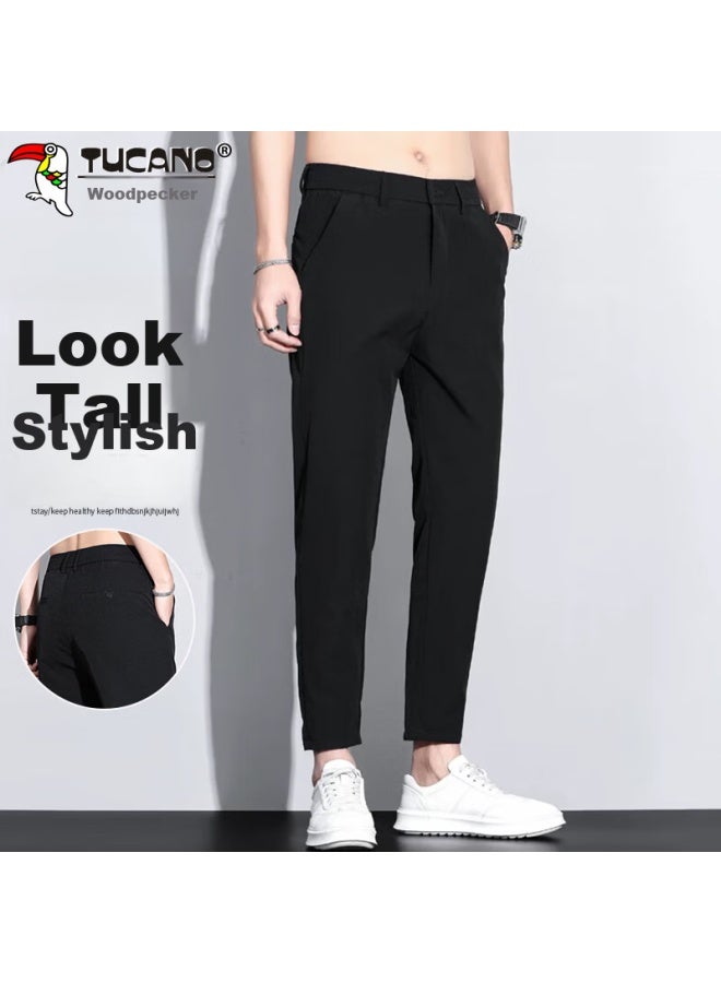 Tucano Tucano Men's Slim Fit Casual Pants For Spring And Summer, Trendy And Versatile Men's Skinny Pants, Black, Size 29