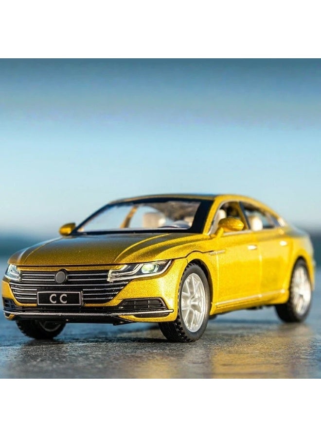 1:32 نموذج سيارة فولكس فاجن CC مصنوعة من المعدن مع هيكل معدني وعجلات خلفية قابلة للسحب وأضواء أمامية/خلفية مضيئة، لعبة قابلة للجمع لعشاق السيارات - Image 1