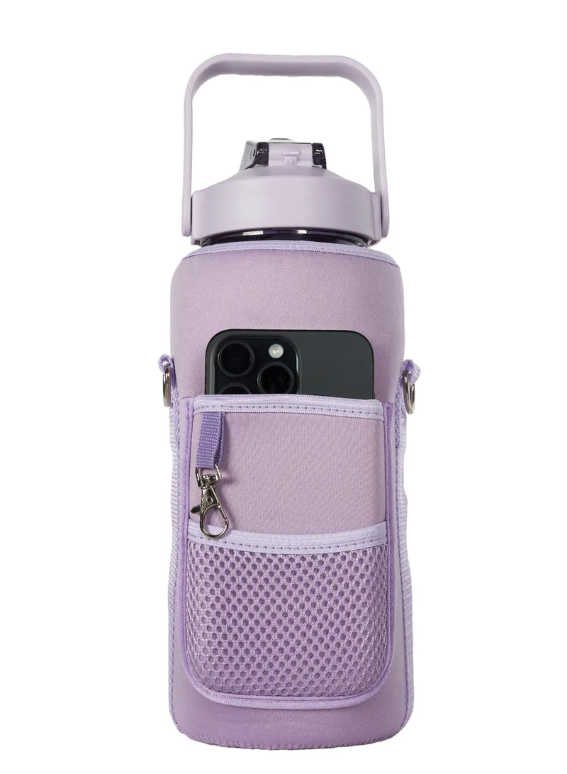 Prickly Pear Purple Tracker 2L Water Bottle & Purple Pouch Bundle