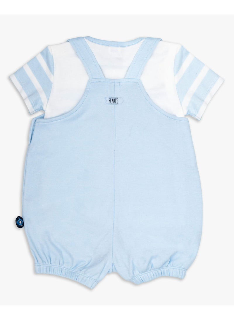 Moon قميص وسروال من القطن بنسبة 100% من MOON مقاس 12-18 شهرًا باللون الأزرق - Little Submarine - Image 2