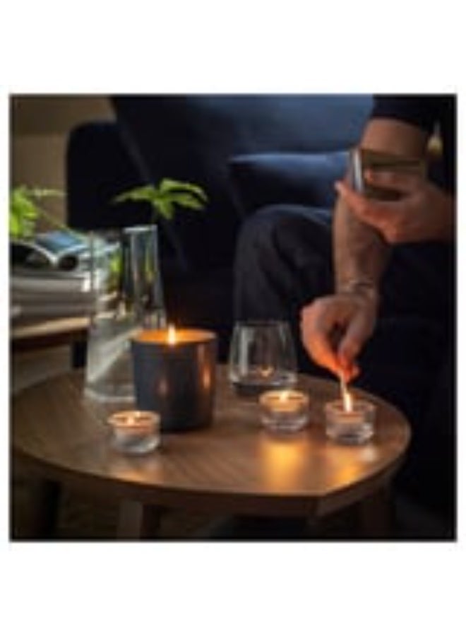Aeekkya IKEA Scented Tealight Candles Vetiver and Geranium – Turquoise/Black – Pack of 30 Pcs (3.5 Hours Burn Time - Image 3