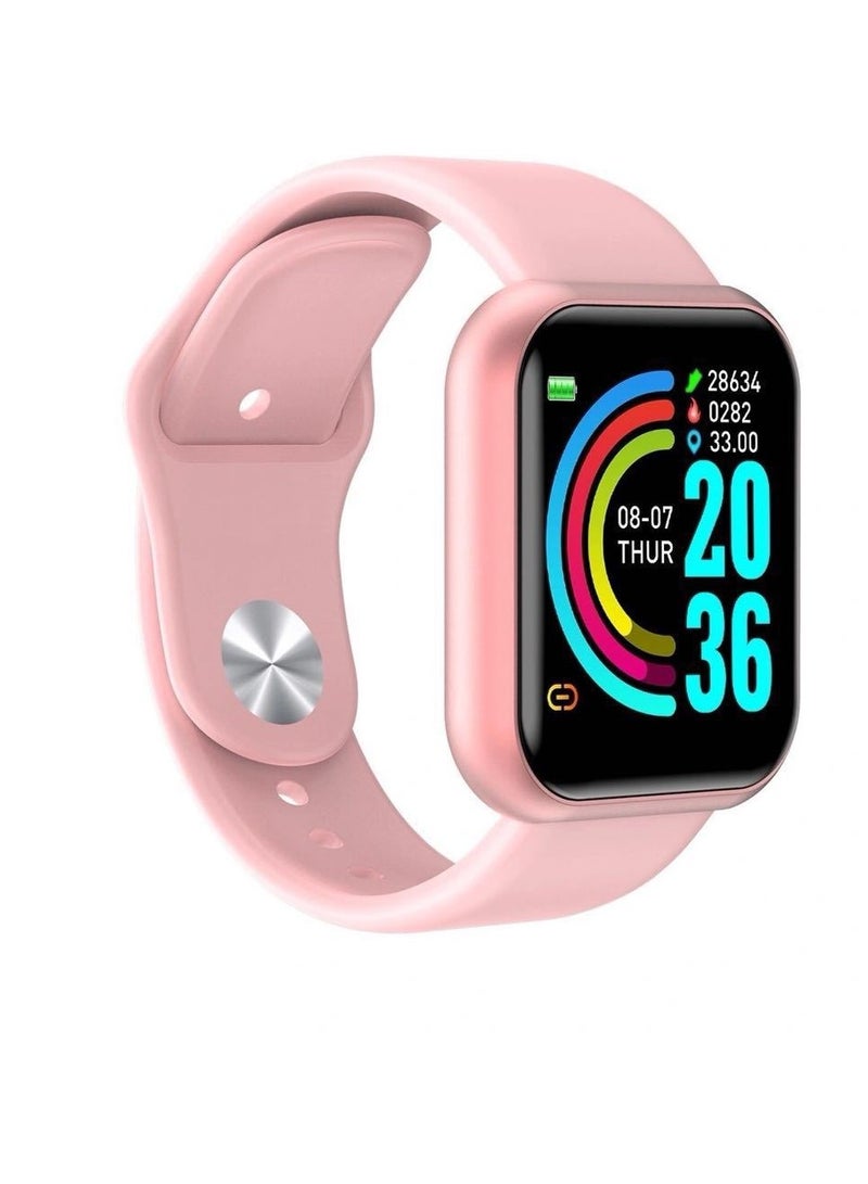 New Smart Bracelet Sports Mode Heart Rate Monitoring Pedometer Sports Bracelet Pink