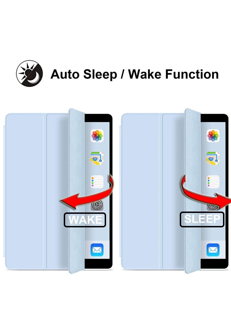 Case for New iPad Air 5th Generation (2022)/iPad Air 4th Generation (2020) 10.9 Inch, with Screen Protector and Auto Wake/Sleep Cover, White Ice Blue - Image 3