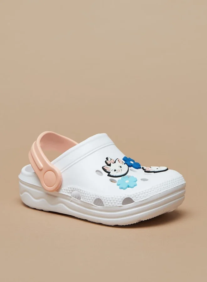 Disney Girls Marie Applique Detail Clogs