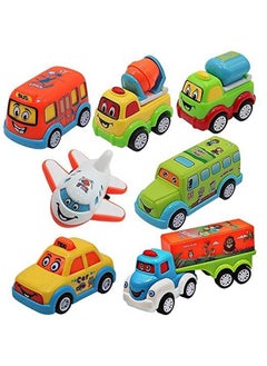 TEMSON TEMSON Set of 7 Pcs Engineering Pull Back Toys for Kids Mini Fun Autos Toys Friction Power Push and go Cars Set(HMC-4348)  - Image 5