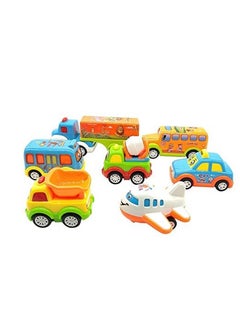 TEMSON TEMSON Set of 7 Pcs Engineering Pull Back Toys for Kids Mini Fun Autos Toys Friction Power Push and go Cars Set(HMC-4348)  - Image 3