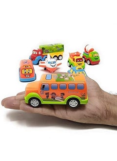 TEMSON TEMSON Set of 7 Pcs Engineering Pull Back Toys for Kids Mini Fun Autos Toys Friction Power Push and go Cars Set(HMC-4348)  - Image 4