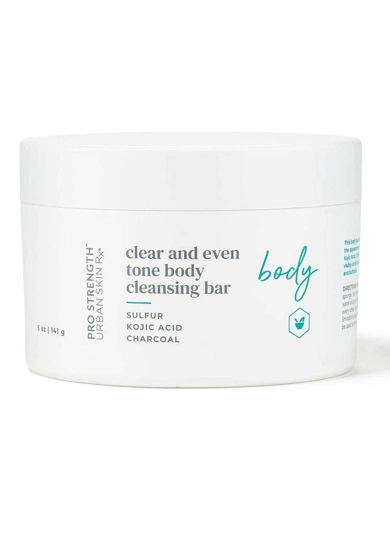 Urban Skin Rx - Urban Skin Rx Clear and Even Tone Body Cleansing Bar | Smoothing + Clarifying Cleanser + Improves Appearance of Uneven Skin Tone + Blemishes, Use on Back, Shoulders, & Chest | 5 Oz - Image 1