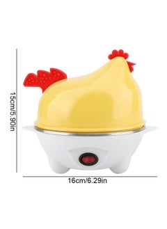 Generic 7 Eggs Capacity Electric Egg Boiler, Egg Cooker, Egg Steaming Device for Hard Boiled Eggs Multi-Function Cartoon Hen Egg Boiler with Auto Shut Off Power 350W Suitable for Home, Office Color White/ Ye  - Image 2