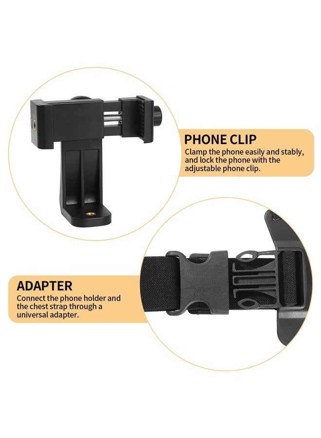 Fulushouxi Mobile Phone Chest Adjustable Strap Mount GoPro Chest, Cell Phone Clips Harness Holder Bracket for GoPro Hero 2018/7/6/5/4/3, Session, Action Camera Chest Strap Holder - Image 4